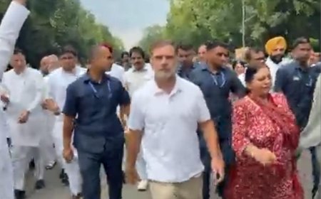 പ്രധാനമന്ത്രിയുടെ വസതിക്ക് മുന്നിലെ പ്രതിഷേധം; രാഹുൽ ഗാന്ധിയെ പൊലീസ് കസ്റ്റഡിയിലെടുത്തു