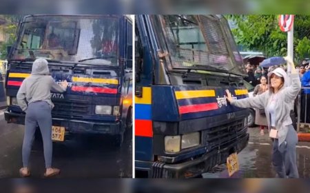 പോലീസ് വാൻ തടഞ്ഞ് യുവതിയുടെ ഒറ്റയാൾ പ്രതിഷേധം; വിദ്യാർത്ഥികളെ വിട്ടയച്ചു