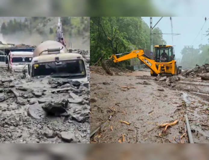 മേഘവിസ്ഫോടനം, മണ്ണിടിച്ചിൽ; കനത്തമഴയിൽ വിവിധ സംസ്ഥാനങ്ങളിൽ വൻ നാശം