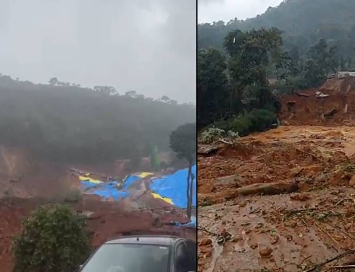 മേപ്പാടി തുരങ്കപാത നിർമാണ സ്ഥലത്ത് മണ്ണിടിച്ചിൽ; ആളുകൾ കുടുങ്ങിയതായി റിപ്പോർട്ട്