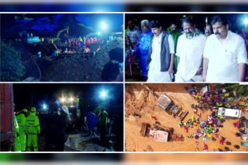 കള്ളാടി മണ്ണിടിച്ചിൽ: രാത്രിയിലും രക്ഷാപ്രവർത്തനം; 5 മരണം, 3 പേരെ കാണാതായി