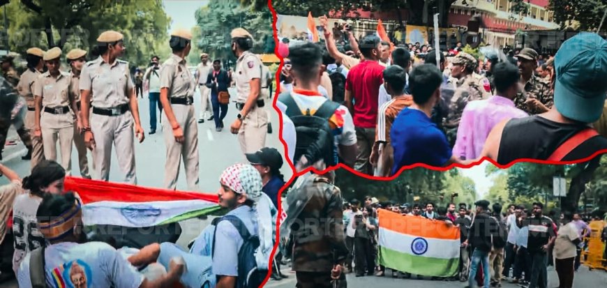 ഡൽഹിയിൽ എസ്‌ഐഎഫ്‌ഐ മാർച്ച് സംഘർഷത്തിൽ; ബാരിക്കേഡ് തകർത്ത് പാർലമെന്റിലേക്ക് പ്രതിഷേധക്കാർ, ലാത്തിച്ചാർജും കണ്ണീർവാതകവും